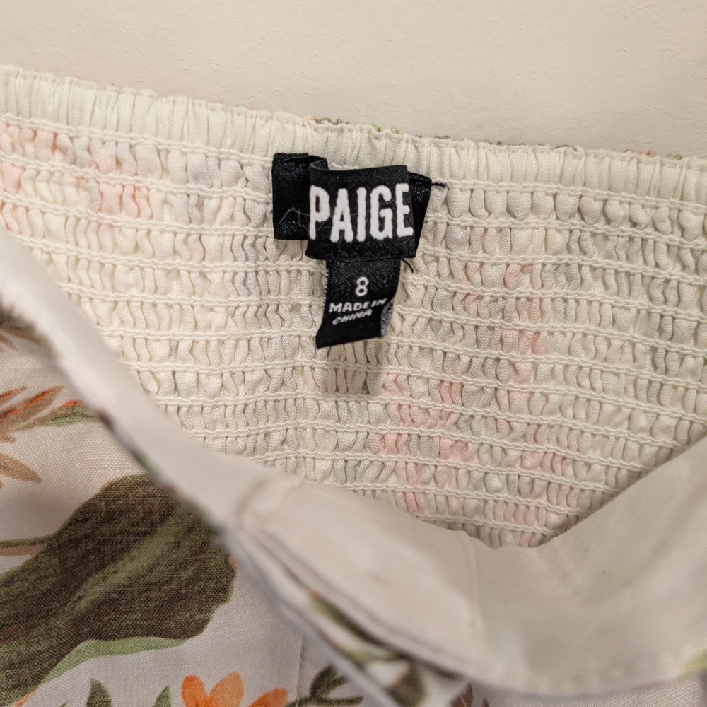 PAIGE Lindi Tan and Cream Midi Sundress - Picture 5 of 5